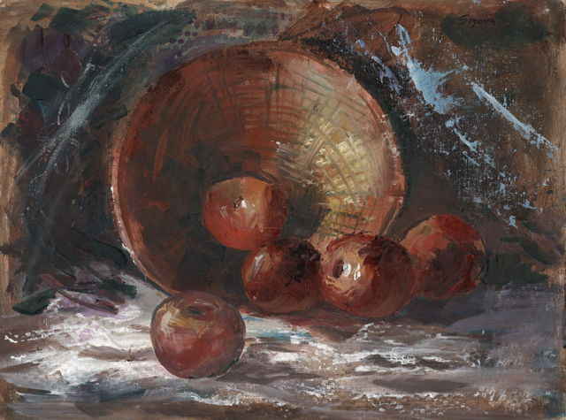 Still life with apples