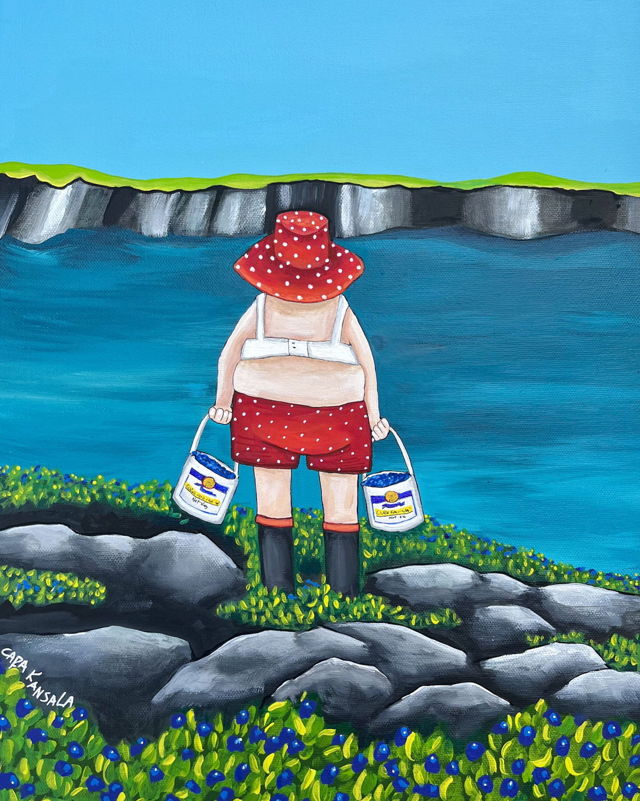 Berry Picking Up the Meadow