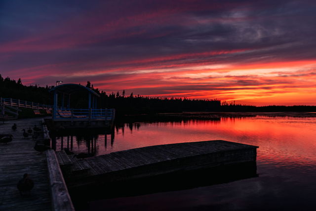 Embers of Dusk Newfoundland Sunset Reflection