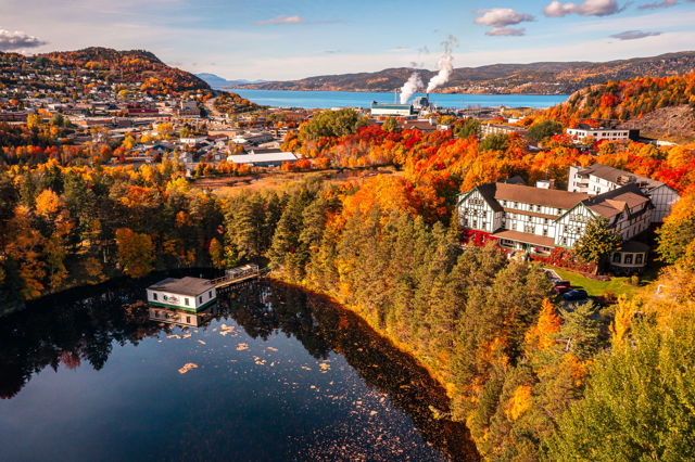 Autumn Over Corner Brook and Glynmill Pond Newfoundland