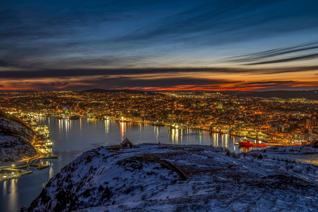 Winter Sunset over St. John's Harbour