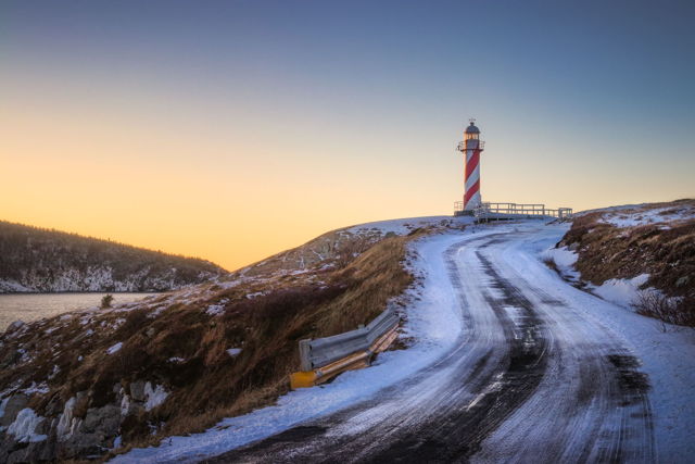 Wintry Heart's Content Lighthouse
