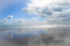 Reflection. Tywyn Beach, Wales
