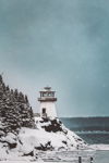Lighthouse in the Snow