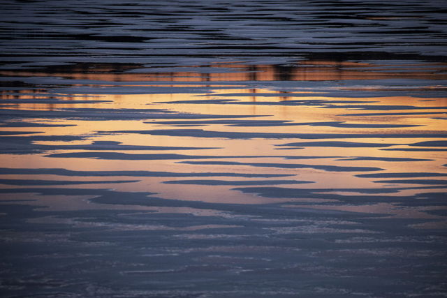 Sunset on the ice