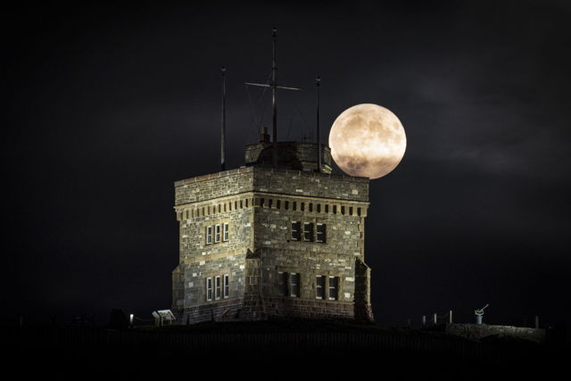 August Moon Over Cabot Tower