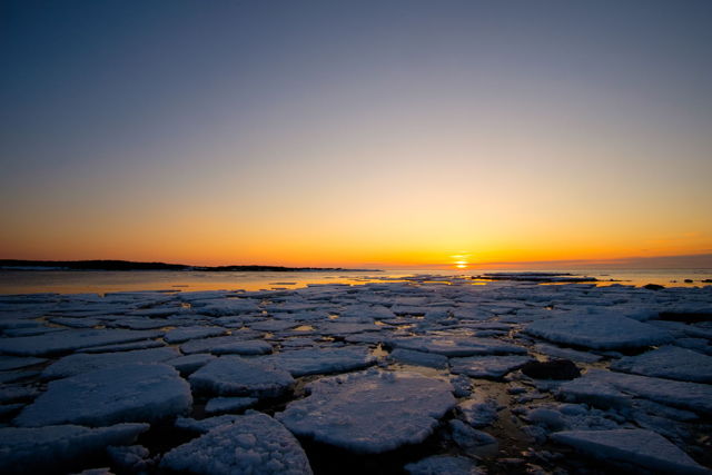 Saint Barbe Ice Floe Sunset