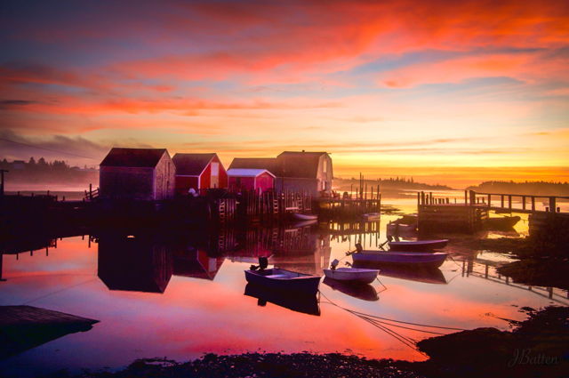 Fishshacks in the Morning Light