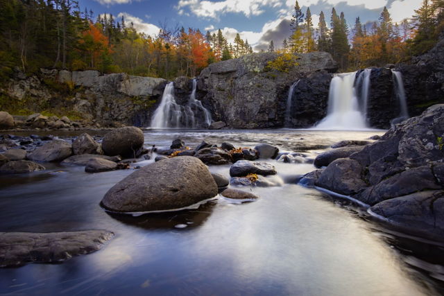 Cox's Cove Waterfalls in Autumn