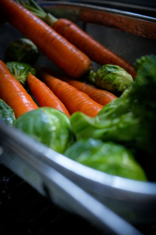 Carrots, Brussel Sprouts, Broccoli