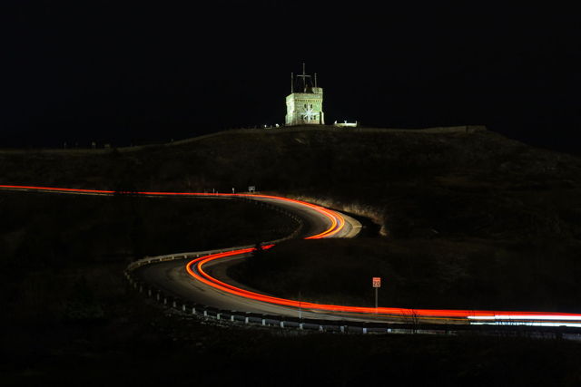 Light Trail On Signal Hill
