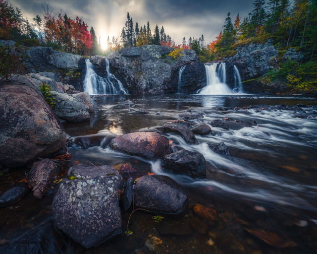 Autumn Waterfall at Coxs Cove Newfoundland