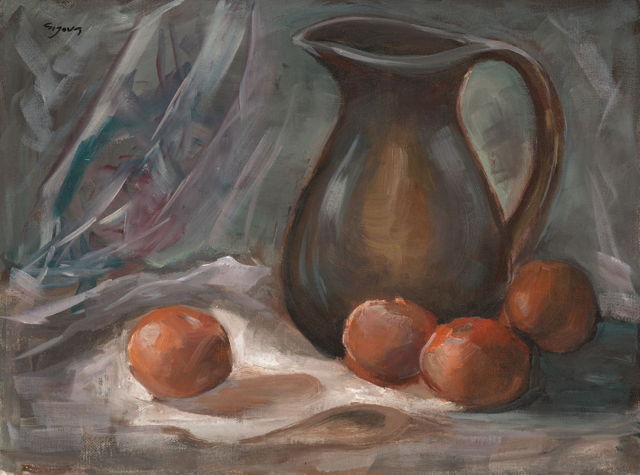 Still life with oranges