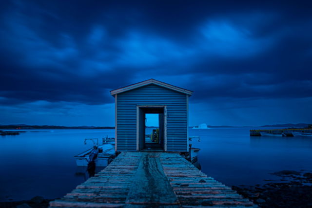 Blue Hour Boathouse  Framing the Iceberg