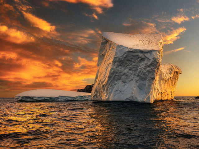 Iceberg at Sunset
