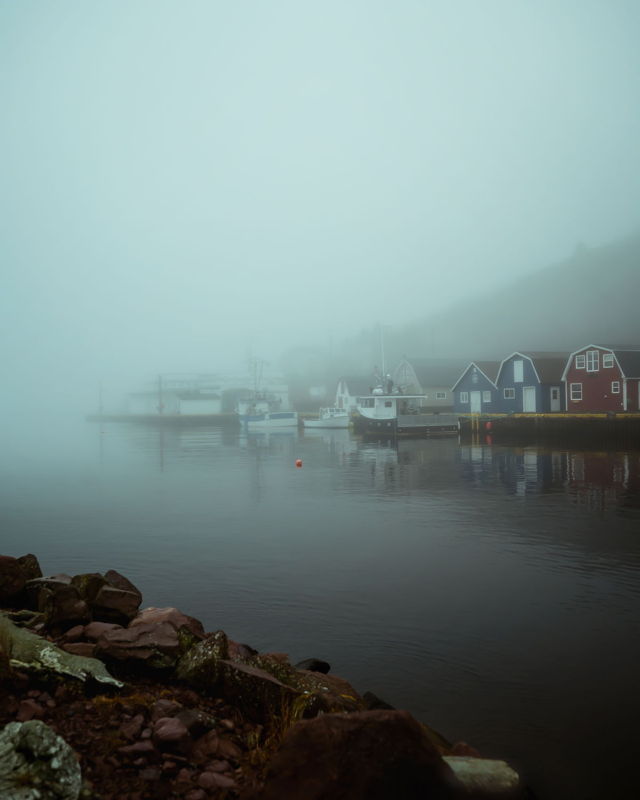 Petty Harbour Covered In Fog