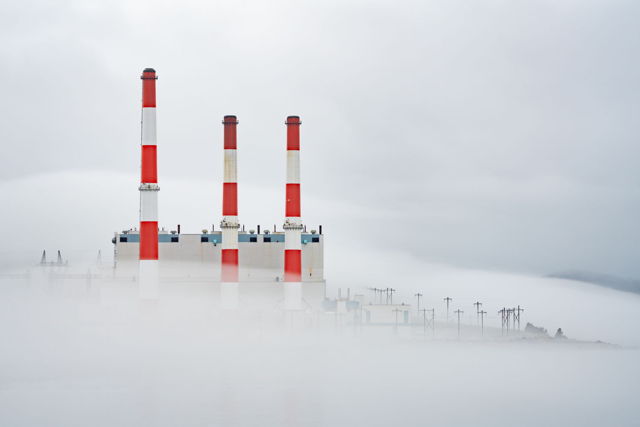 Holyrood Thermal Plant in Fog 00306