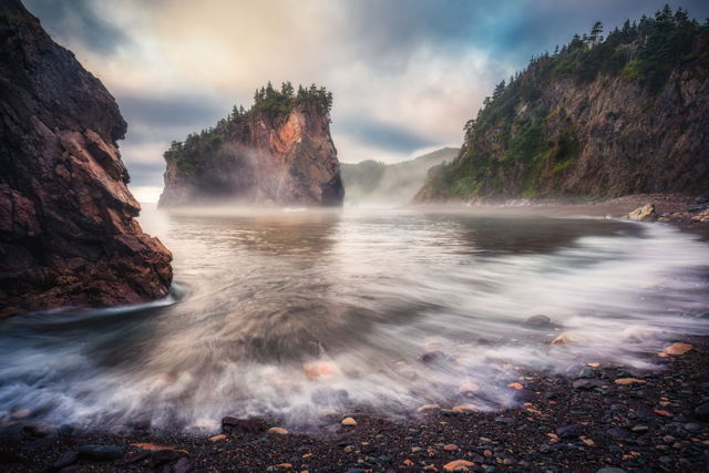 Mist and Waves at Chance Cove