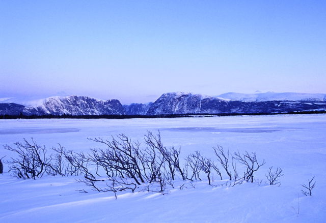 Western Brook Pond in winter
