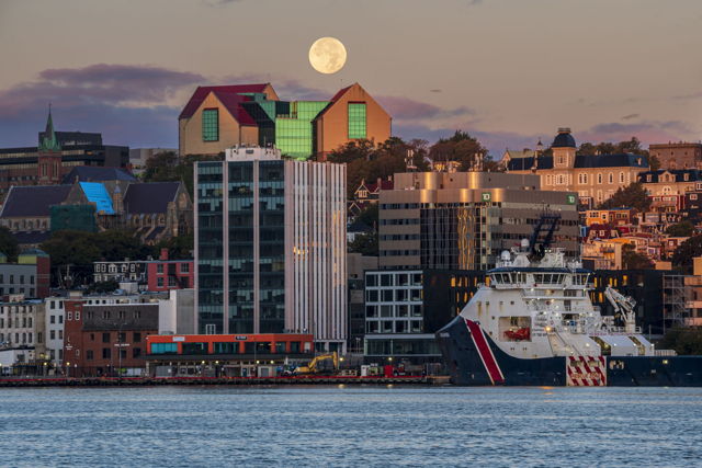 Moon Setting In St. John's