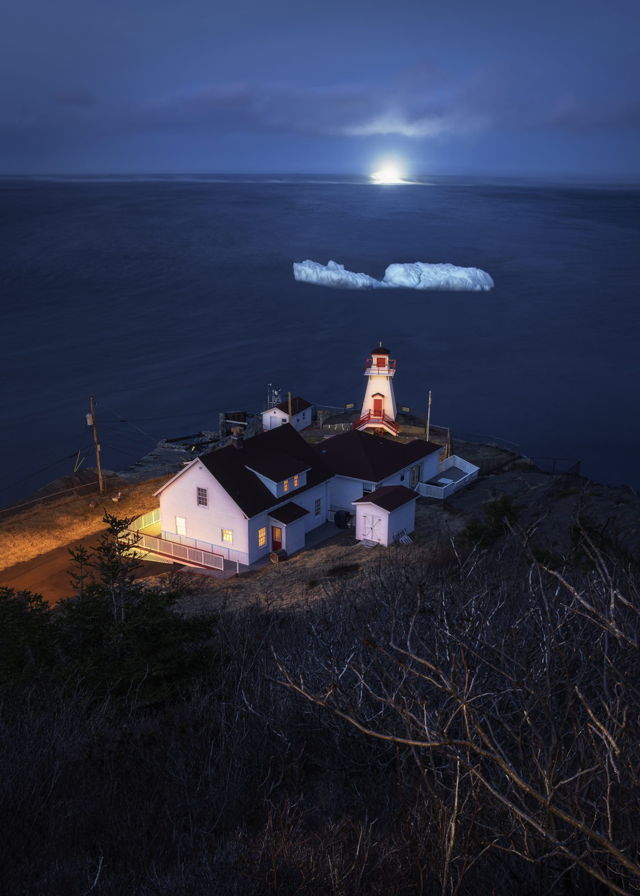 Nighttime Iceberg Fort Amherst