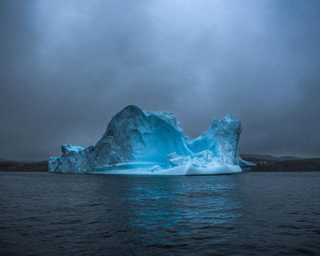 Blue Glowing Iceberg