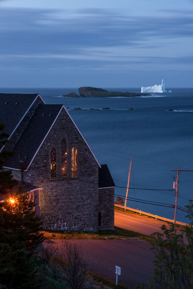 Ferryland Church and Iceberg