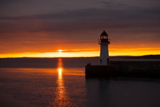 Grand Bank Wharf Lighthouse at Sunrise