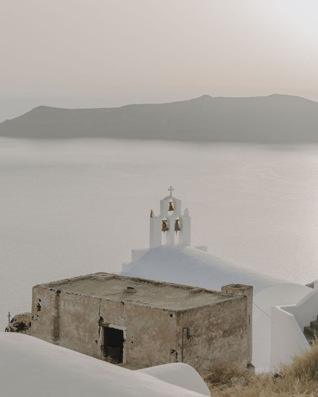 Santorini Church at Dusk