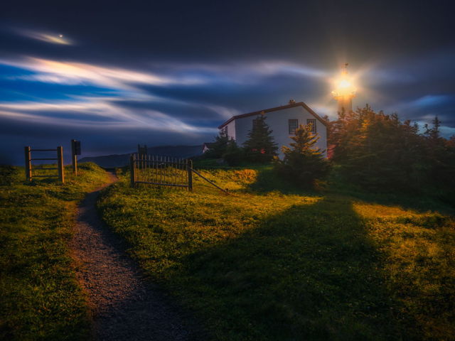 Lobster Cove Head Lighthouse After Dark