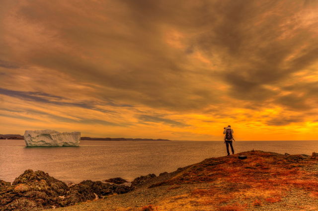 An iceberg sunset