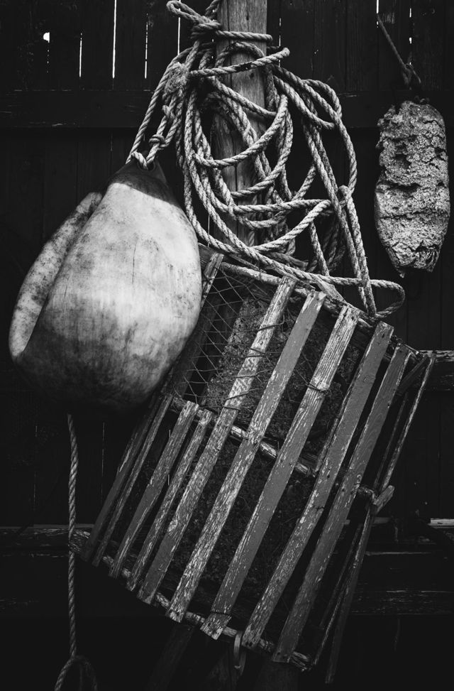 Fishing Stage Decor Monochrome