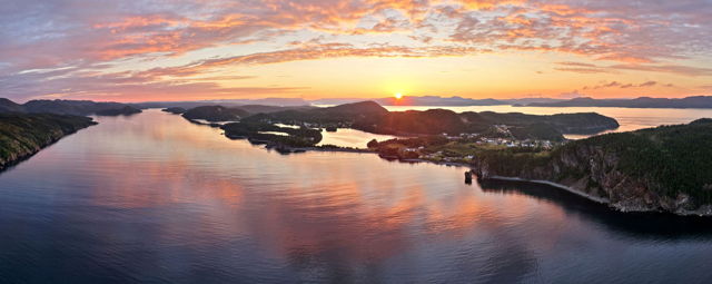 sunset, Harrys Harbour, Western Arm, Notre Dame Bay