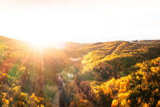 Fall Sunrise in Corner Brook, Newfoundland Autumn Morning Landscape