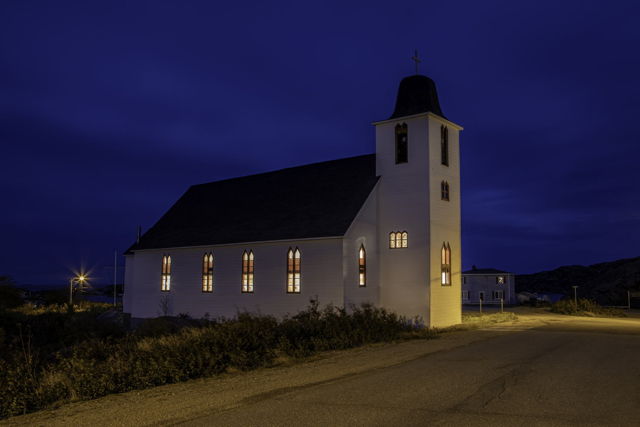 St. James Church Down Road Blue Hour