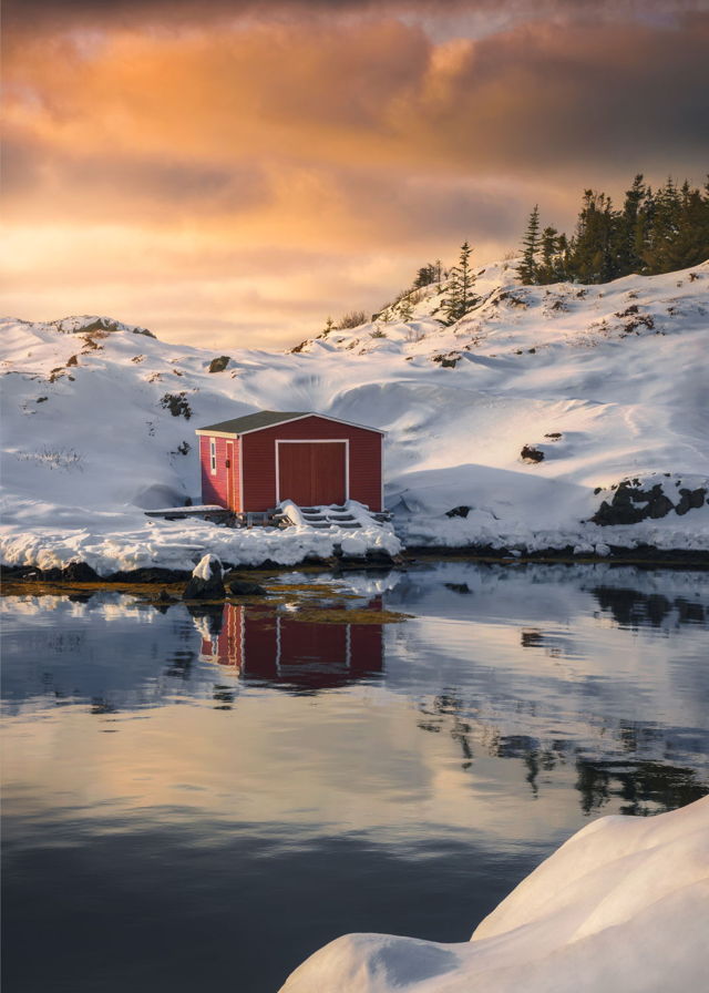 Wintertime Fishing Shed