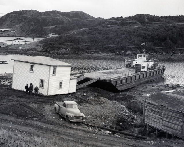 Resettlement Barge Unloading House in Burin - 1960s