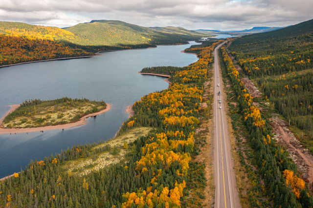 Birchy Lake in Full Autumn Colour Newfoundland
