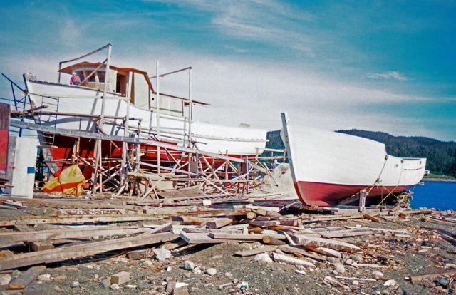 Boat building at Saint Alban's, NL - 1980.