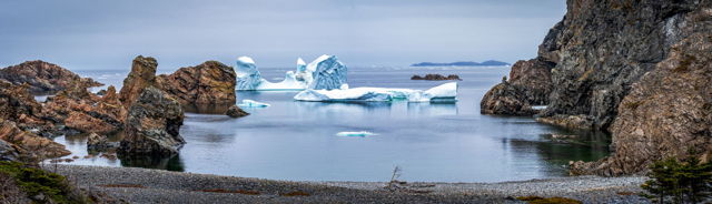 Spillers Cove Iceberg Panorama