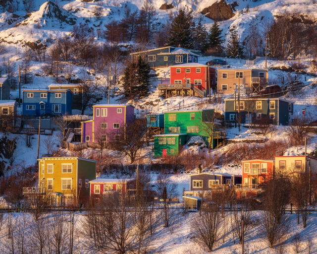 Colourful Houses along the Hill