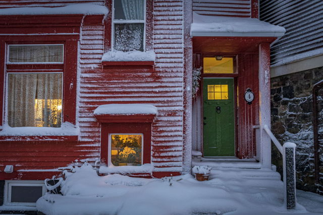 Snowy House on Gower