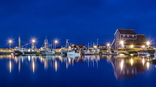 Bonavista Harbour at Night 2
