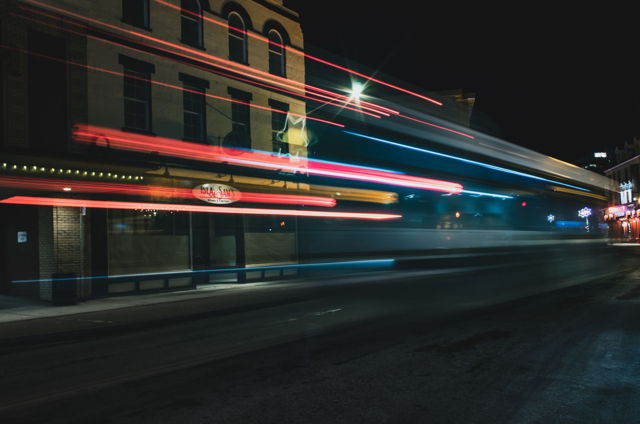 Light Streaks of a Metrobus