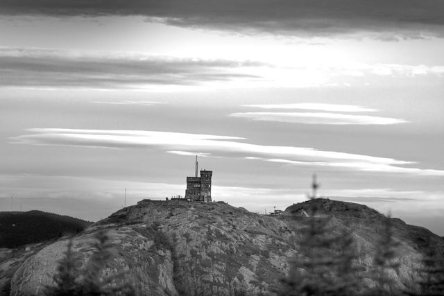Cabot Tower in Black and White