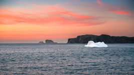 Majestic Iceberg at Sunset off the Newfoundland Coast