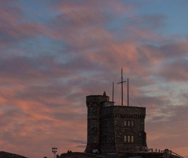 Cabot Tower in the late evening