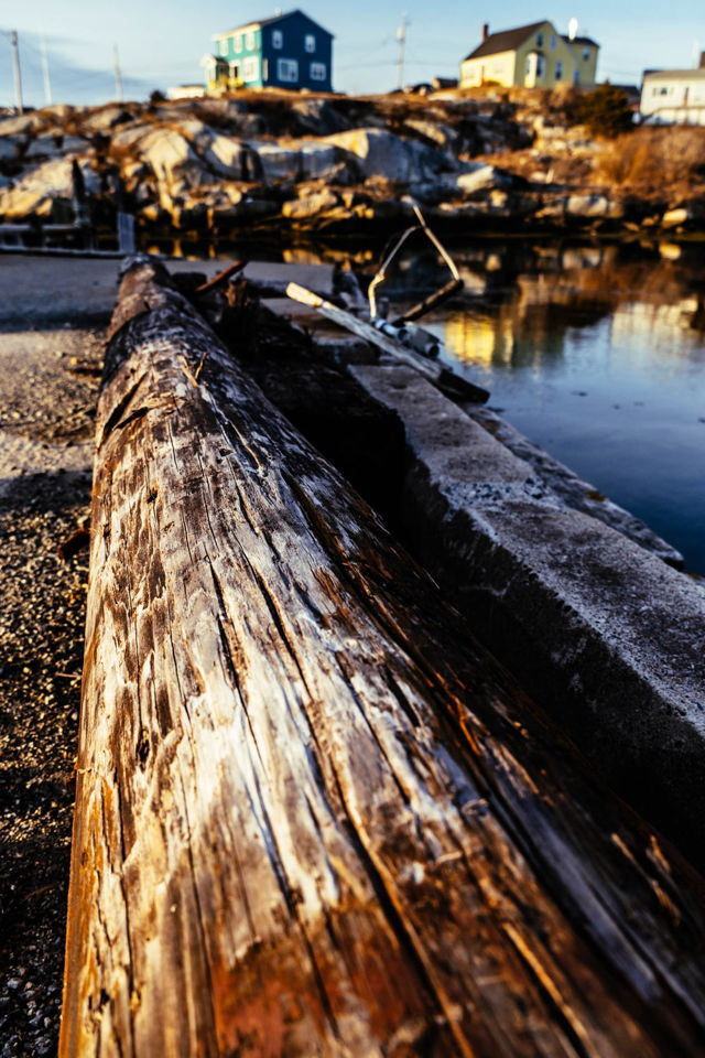 Log in Peggy's Cove