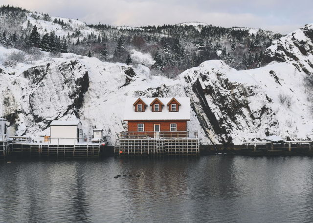 Snowy Cabin in The Gut