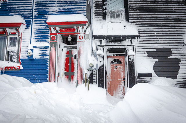 Snowy Doors on Victoria Street 2024
